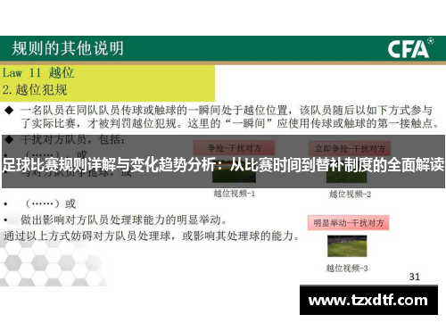足球比赛规则详解与变化趋势分析：从比赛时间到替补制度的全面解读